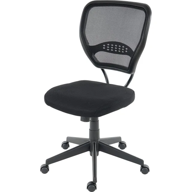 MCW Professionele bureaustoel Seattle, directiedraaistoel, 150 kg belastbaar, stof/textiel ~ zwart zonder armleuningen