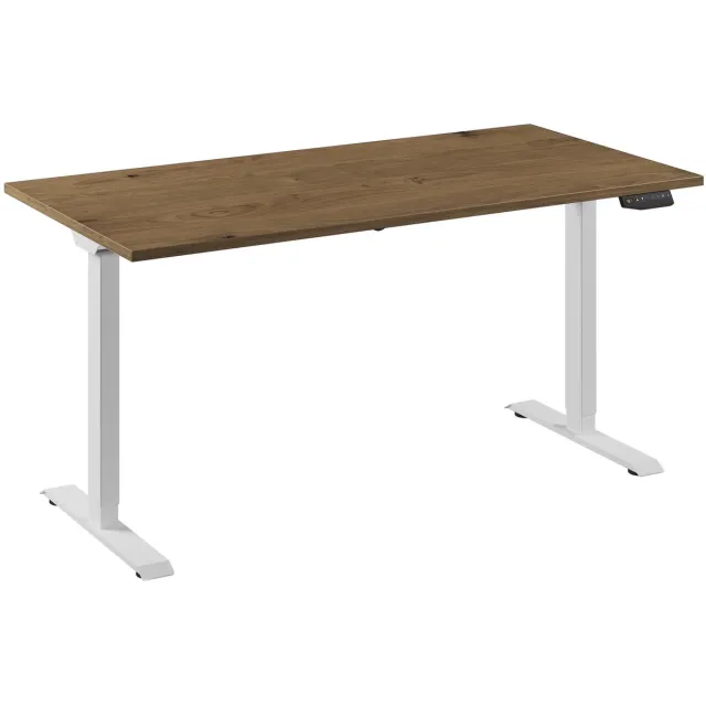 Ceha Europe Bureau Adjust 1 Plus QA 160x80 Wit/Eiken tabak Eiken tabak blad
