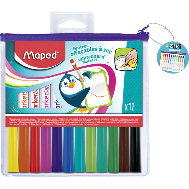 Maped Whiteboardmarker Maped Marker'Peps set á 12 kleuren