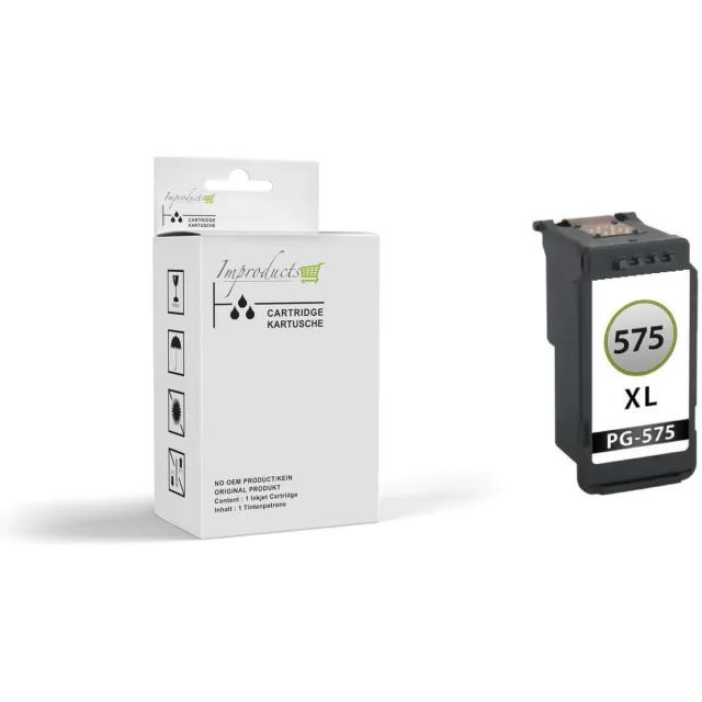 Improducts huismerk inkt cartridge voor Canon PG-575XL Zwart voor o.a. Canon Pixma TR4750i TR4751i TS3550i TS3551i