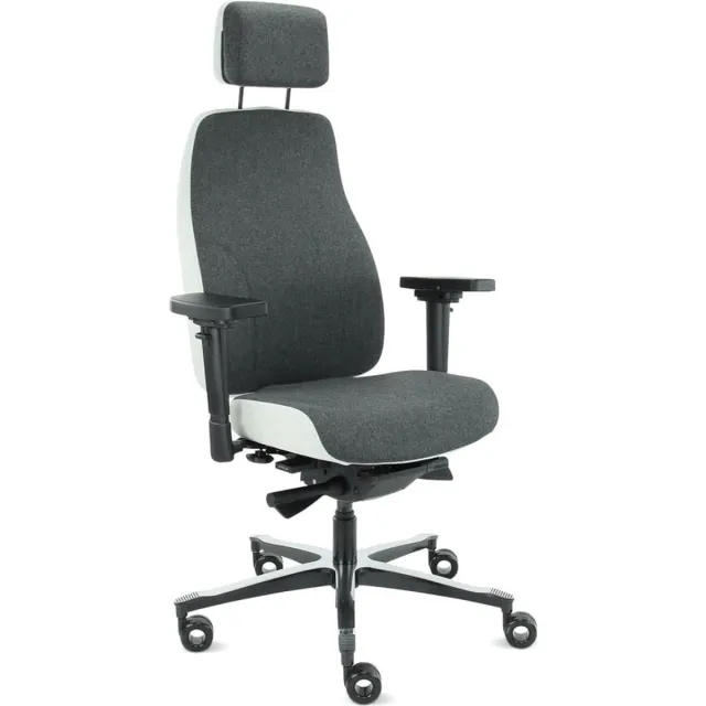 Sit And Move Therapod X2 HR Hoofdsteun - Middengrijs/Ashgrey Facet Wol - Bureaustoel