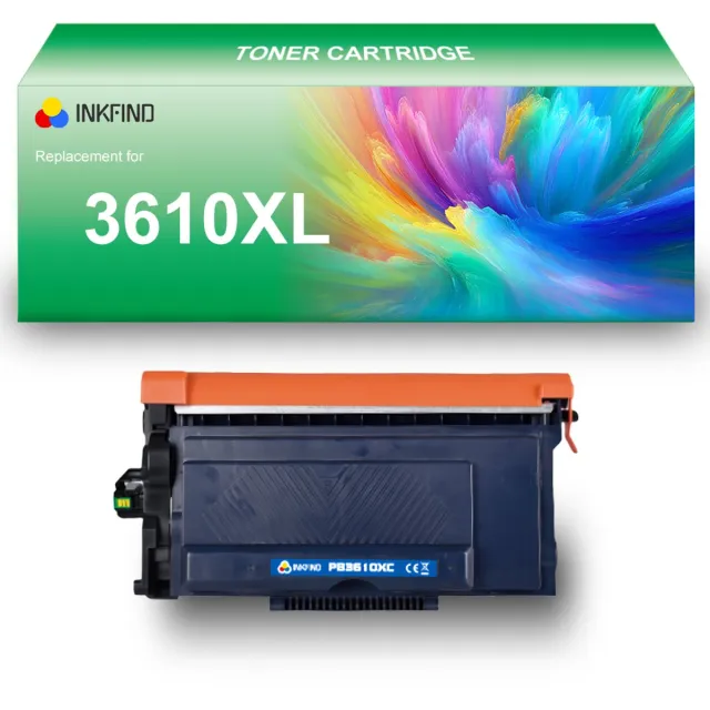 INKFIND TN-3610XL tonercartridge compatibel met Brother 3610 TN3610 TN-3610 TN3610XL TN-3610XL - 1-pack Zwart (extra hoge capaciteit) XL Zwart x 1