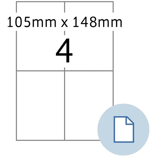 Herma Etiket HERMA 8404 A4 EXPR 500 105x148mm wit 2000 stuks