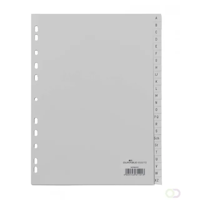 Durable Tabbladen A4 24-delig bedrukte tabs A-Z (Duits) PP