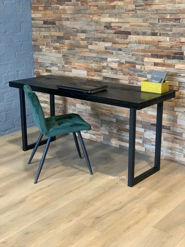 Design85 Industrieel Bureau 120 cm x 60 cm Zwart Robuust Ontwerp