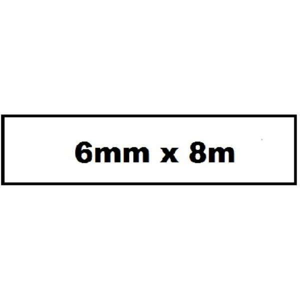 Quantore Labeltape Quantore TZe-211 6mmx8m zwart op wit