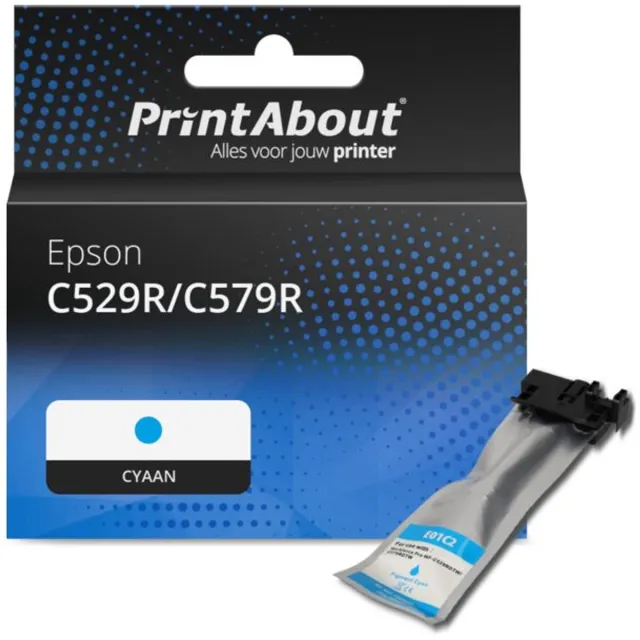 PrintAbout huismerk Inktcartridge C529R/C579R (T01C200) Cyaan Hoge capaciteit geschikt voor Epson