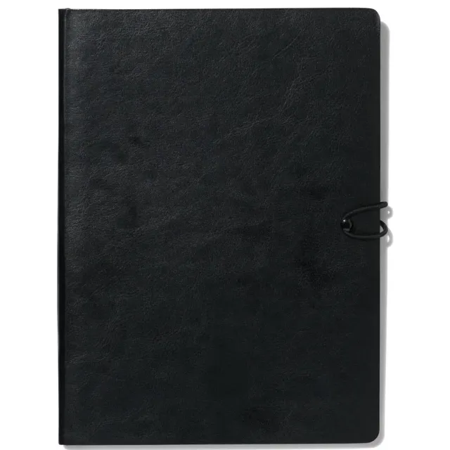 HEMA Notitieboek gelinieerd PU zwart 18.5x25.5