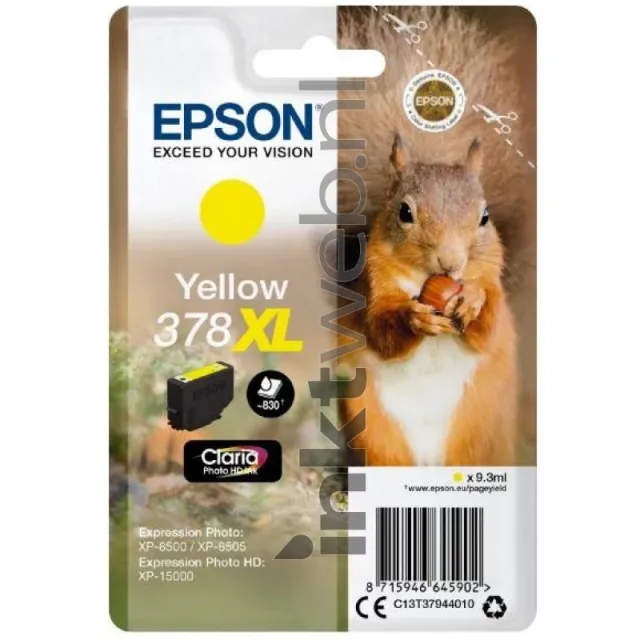 Epson 378XL geel (Origineel Hoge Capaciteit)