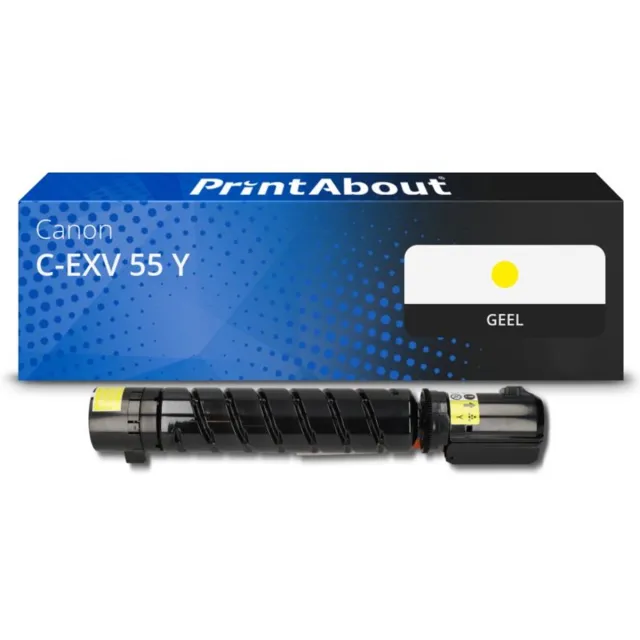 PrintAbout huismerk Toner C-EXV 55 Y Geel geschikt voor Canon
