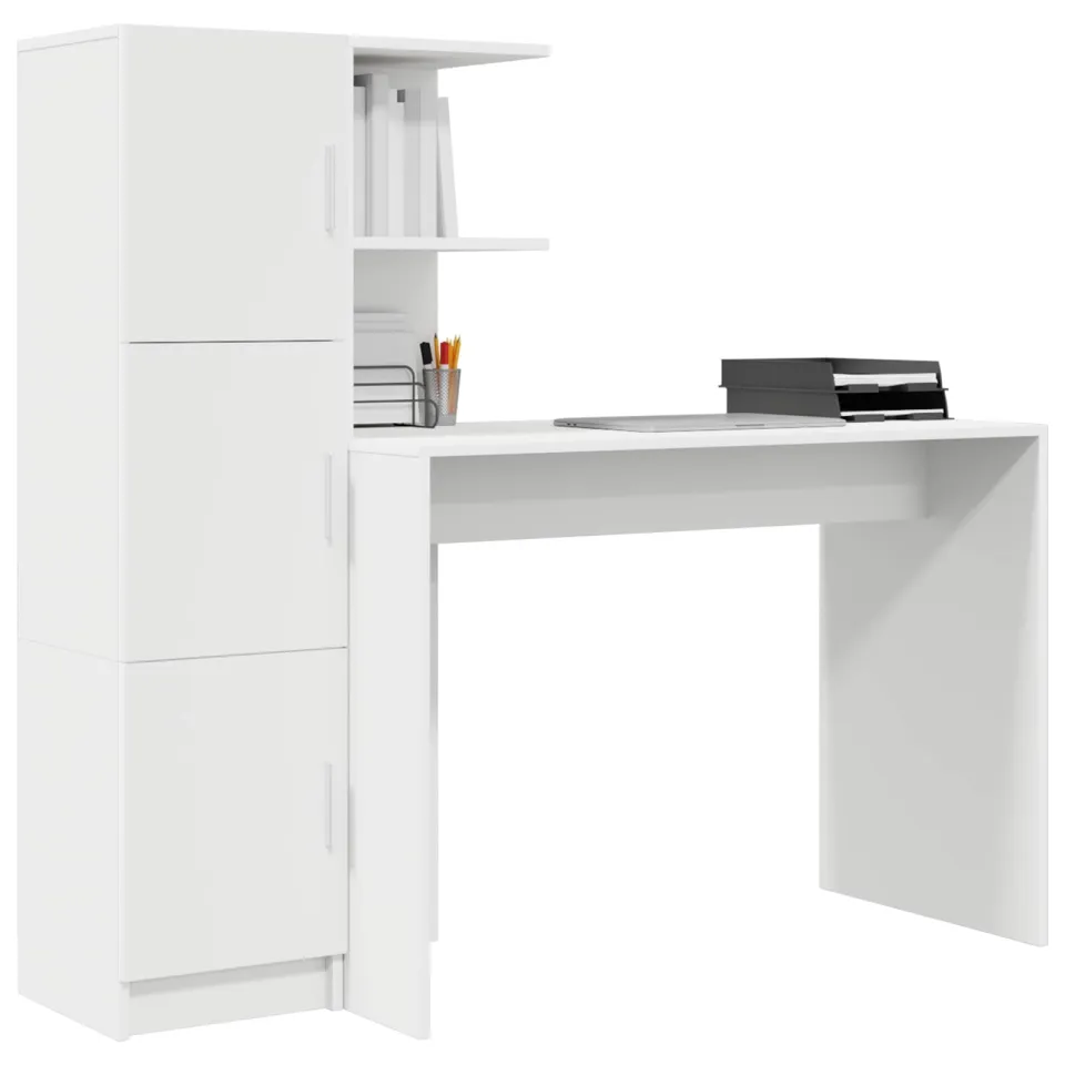 vidaXL Bureau Wit 133.5 x 50 x 124 cm 2 st