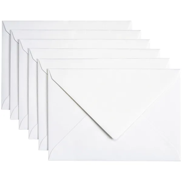 Papicolor Envelop Papicolor C6 114x162mm metallic parelwit pak à 6 stuks