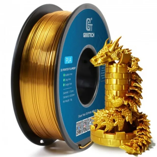 Geeetech PLA Silk Gold (1.75mm - 1kg) Goud