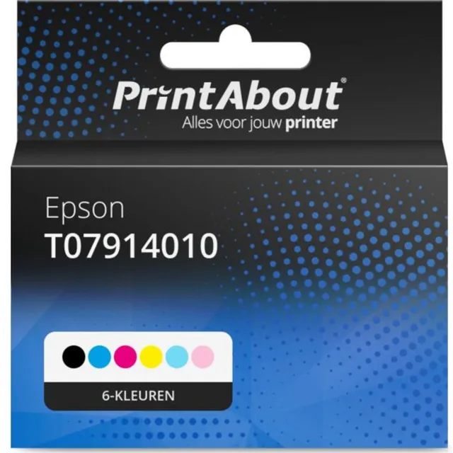 PrintAbout Inktcartridge / Alternatief voor de Epson T07914010 / 6 Kleuren 6-kleuren