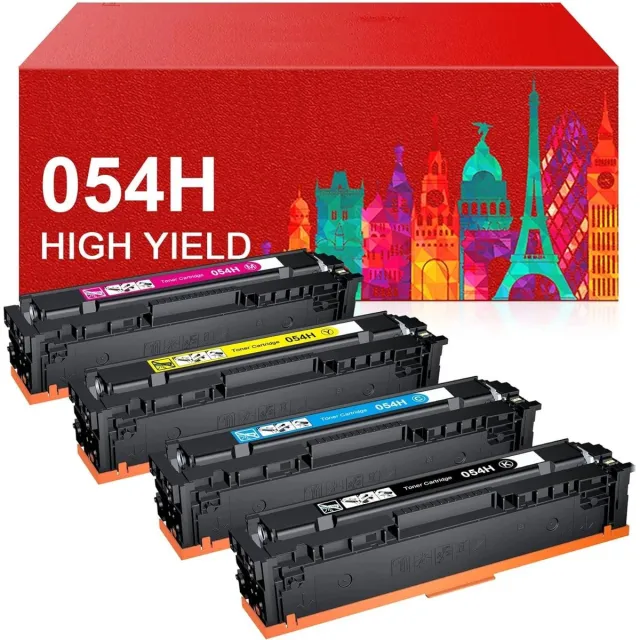 WeCare 4-pack | Geschikt voor Canon 054 / 054H Toner cartridges - Multipack 4 Toners - Geschikt voor Canon i-Sensys LBP621CW - LBP623CDW - MF641CW - MF643CDW - MF645CX Multipack 4 toner cartridges