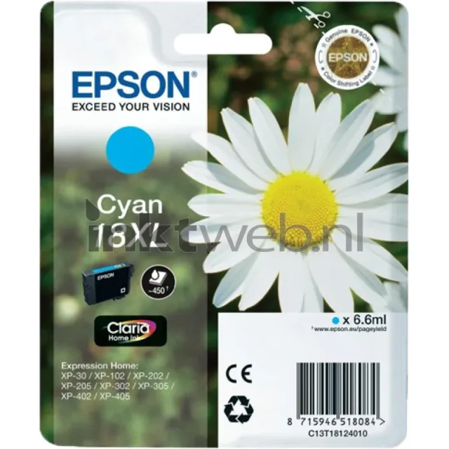 Epson 18XL cyaan (Origineel Hoge Capaciteit)