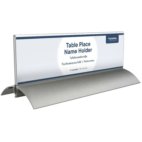 Europel Tafelnaambord Europel 2 61x210mm acryl aluminium