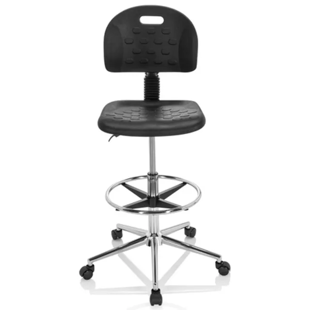 hjh office Werkstoel / Werkkruk TOP WORK 23 I PU schuim zwart hjh OFFICE
