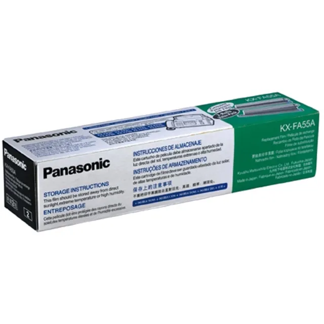 Panasonic Thermal transfer ribbon Panasonic KX-FA55X 2 Pieces Zwart