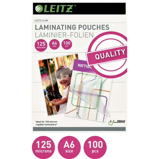 Leitz Lamineerhoes Leitz ILAM A6 2x125micron EVA 100 stuks