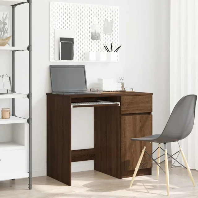 vidaXL Bureau 86x49x76 cm spaanplaat bruin eikenkleurig, foto 2