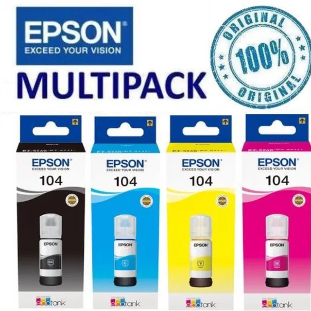 Epson 104 ECOTANK MULTIPACK Zwart Cyaan Magenta Geel