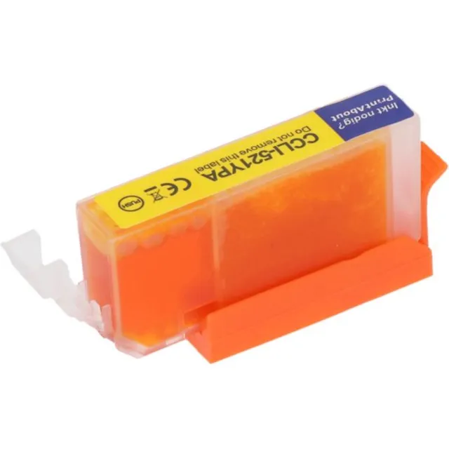 PrintAbout huismerk Inktcartridge CLI-521Y Geel geschikt voor Canon