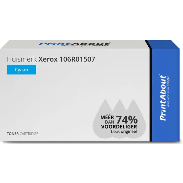 PrintAbout Alternatief voor de Xerox 106R01507 / cyaan