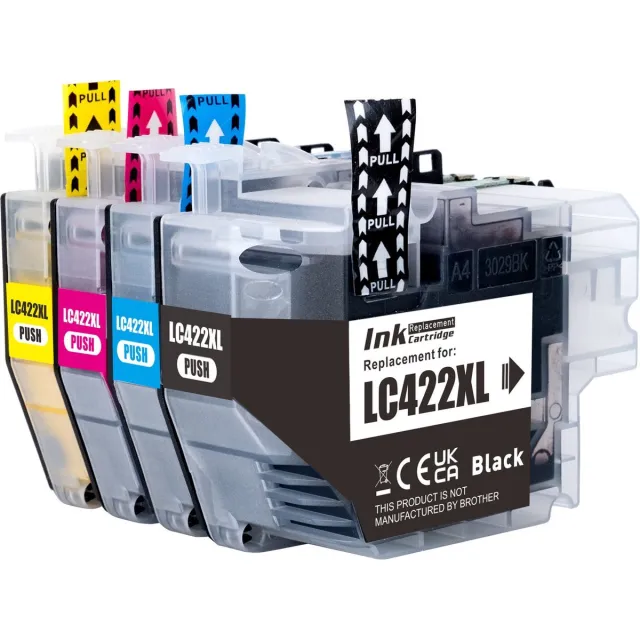 Inktkenners Inktcartridges Geschikt voor Brother LC-422XL | Multipack van 4 stuks Geschikt voor Brother MFC-J5340DW, MFC-J5345DW, MFC-J5740DW, MFC-J6540DW, MFC-J6940DW zwart, cyaan, magenta, geel