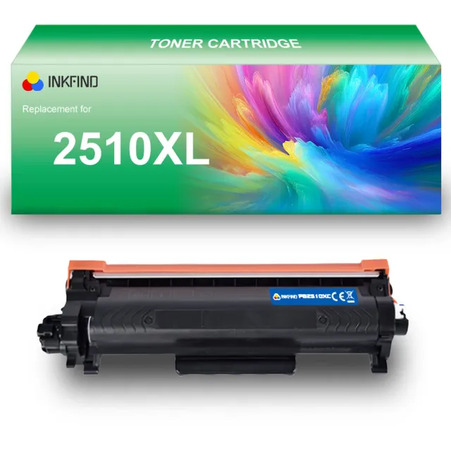 INKFIND TN-2510XL tonercartridge compatibel met Brother 2510 TN2510 TN-2510 TN-2510XL - 1-pack Zwart (extra hoge capaciteit) XL Zwart x 1