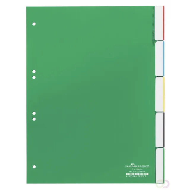 Durable Tabbladen A4 5-delig gelaste tabs en voorblad