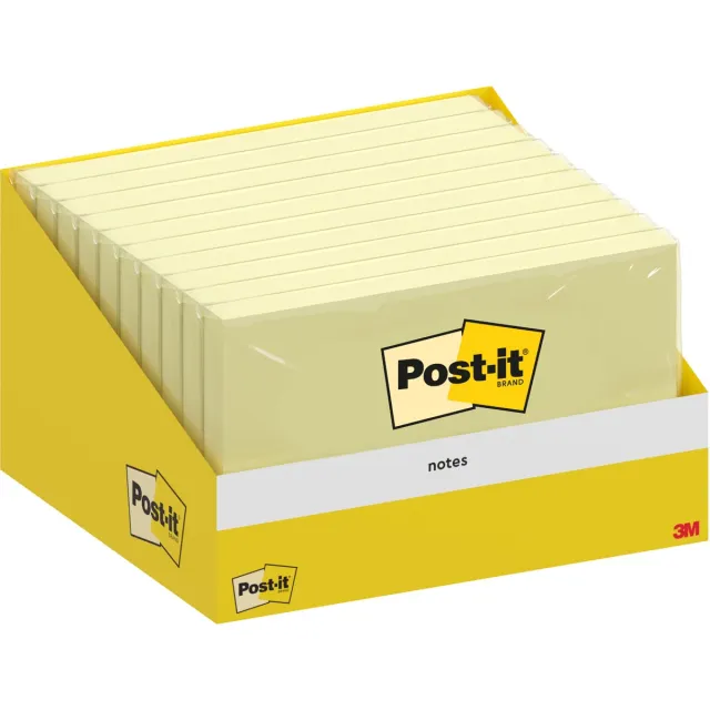 Post-it Notes, 100 vel, ft 76 x 127 mm, kanariegeel (canary yellow)