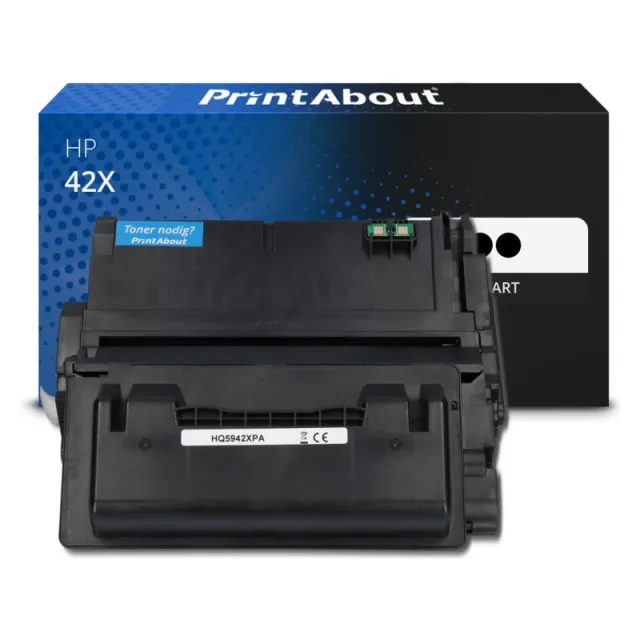 PrintAbout huismerk Toner 42X (Q5942XD) Zwart Multipack Hoge capaciteit Geschikt voor HP