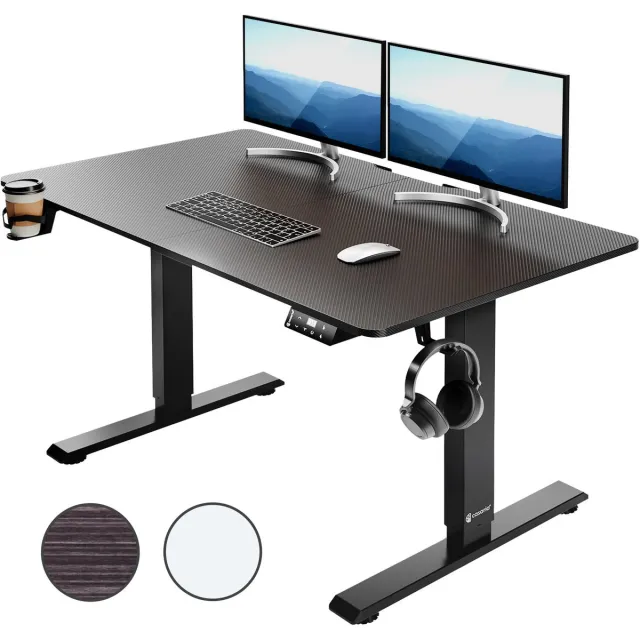 Casaria Zit Sta Bureau – Hoogte Verstelbaar Elektrisch - 110x60cm Bruin