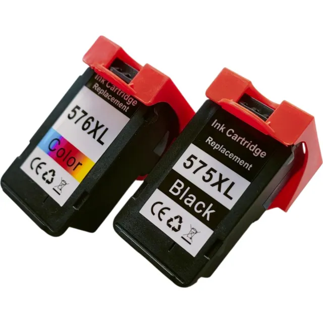 KATRIZ huismerk inkt voor Canon PG-575XL Zwart & CL-576XL Kleur (PG 575 & CL 576 / PG575XL & CL576XL ) | Geschikt voor Canon TR4750i / TR4751i / TR4755i / TR4756i / TS3550i / TS3551i / TS3750I / TS3751i / TS3752i Zwart & Kleur