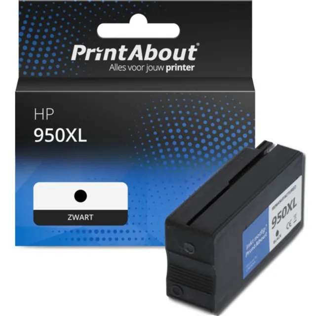 PrintAbout huismerk Inktcartridge 950XL (CN045AE) Zwart Hoge capaciteit geschikt voor HP