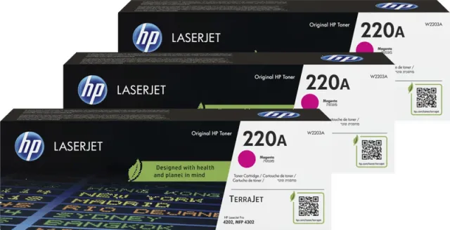 Hp 220A LaserJet Toner Magenta (3 stuks)