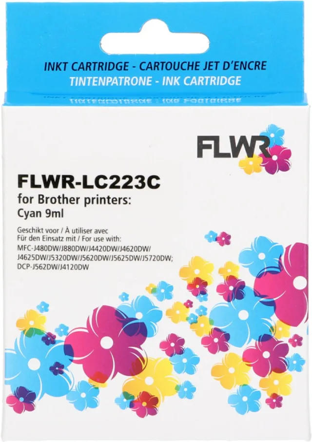FLWR Cartridges / Brother LC-223C / cyaan / Geschikt voor Brother
