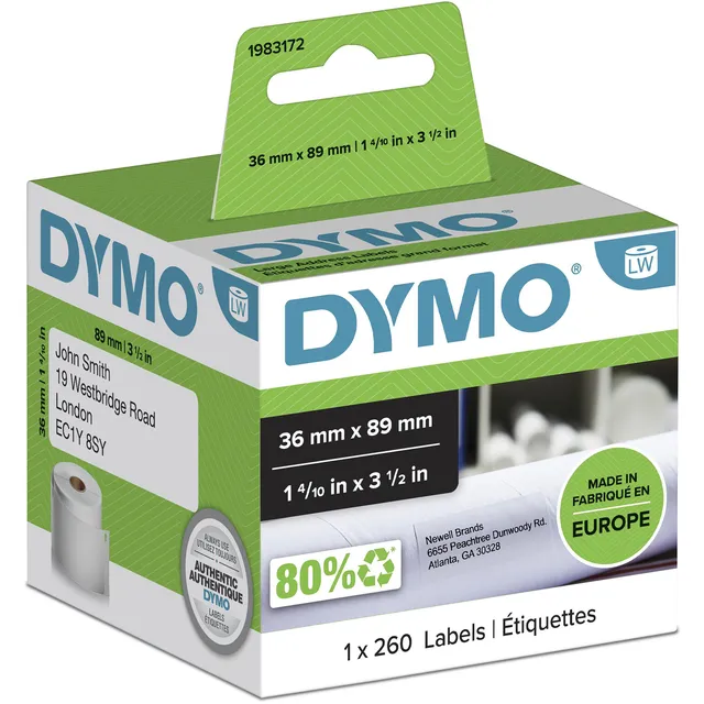 Dymo LabelWriter Adres Etiket 36x89mm 260 stuks, foto 2