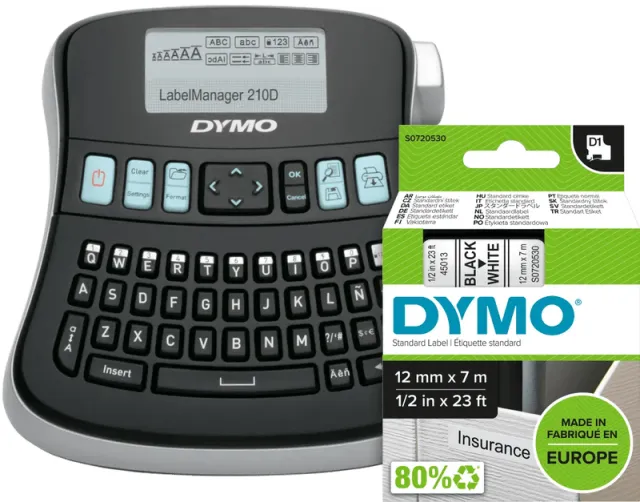 Dymo LabelManager 210D+ Labelprinter Qwerty + 1 extra label