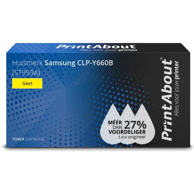 PrintAbout CLP-Y660B toner geel compatible voor Samsung