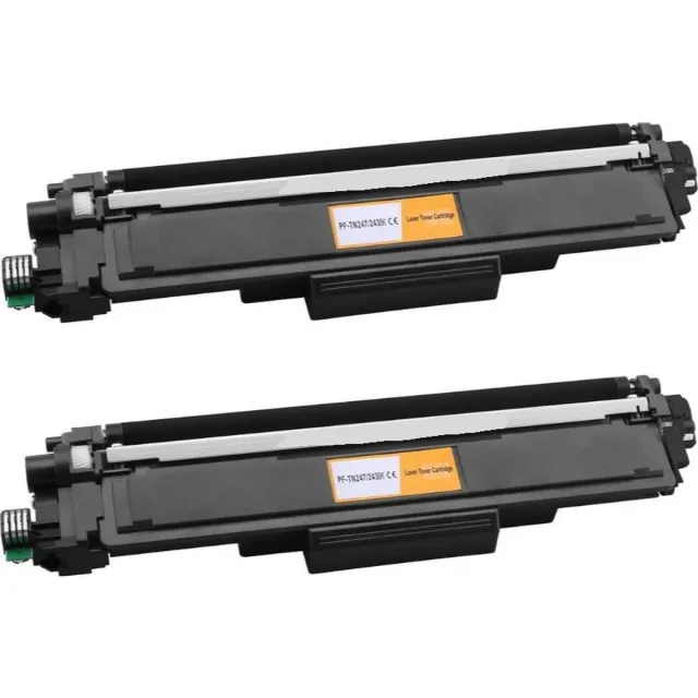 InktDL Huismerk geschikt voor Brother TN-247 - 2X Toner Zwart - DCP-L3510CDW - DCP-L3550CDW - HL-L3230CDW - MFC-L3750CDW Zwart 2X