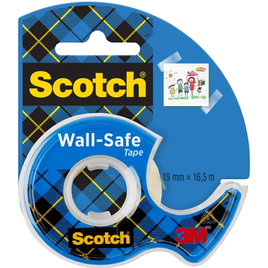 Scotch Plakband Scotch 19mmx16.5m Wall Safe + handdispenser