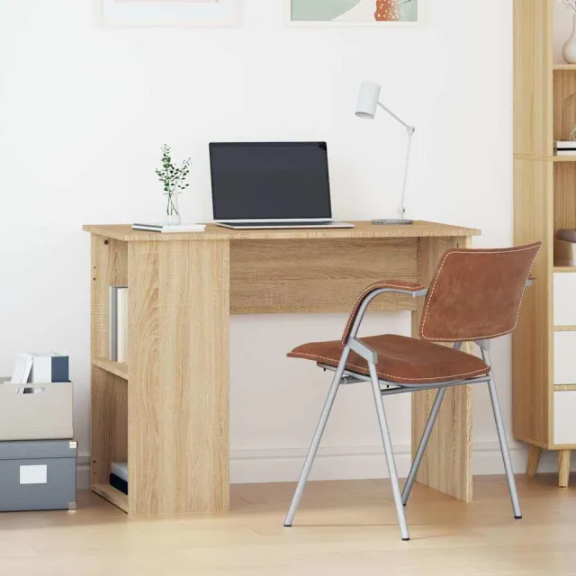 vidaXL Bureau 100x55x75 cm bewerkt hout sonoma eikenkleurig, foto 2