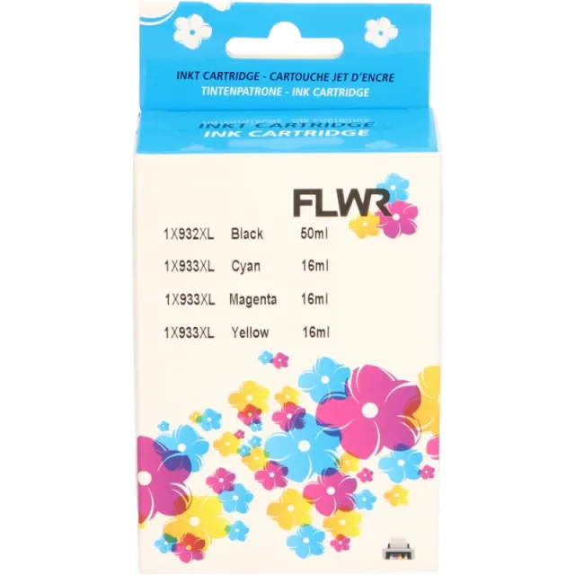FLWR HP 932XL/933XL Multipack zwart en kleur (Compatible XXL)
