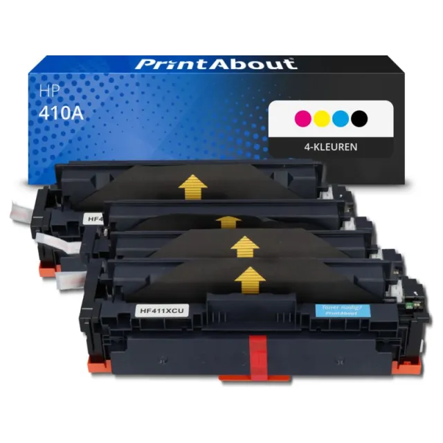PrintAbout huismerk Toner 410A (CF410A) 4-kleuren Multipack Geschikt voor HP
