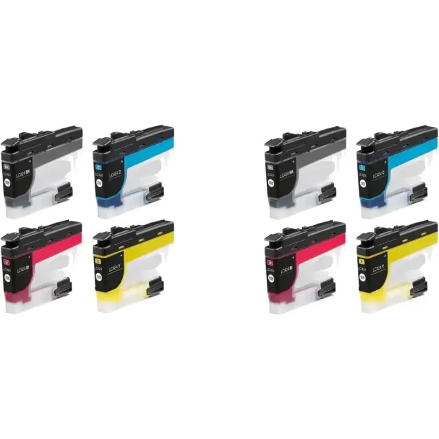 Ipexnl inktcartridges geschikt voor Brother LC-424XL LC 424 bk/c/m/y 2x multipack inktcartridges o.a. DCP-J1200W lc-424val Zwart