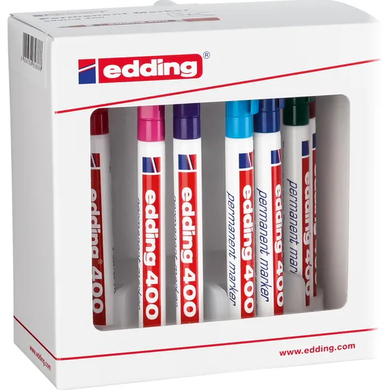Edding Viltstift edding 400 rond 1mm met houder assorti set à 10 stuks