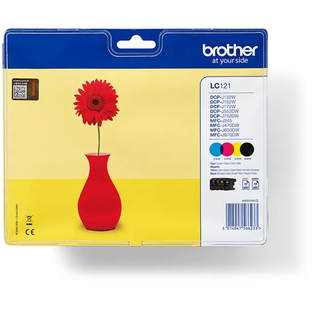 Brother LC-121 - Inktcartridge / Zwart / Geel / Magenta / Cyaan