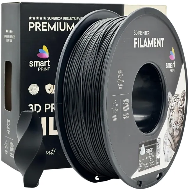 Smart Print Smartprint ABS Black 1.75mm 1kg Zwart